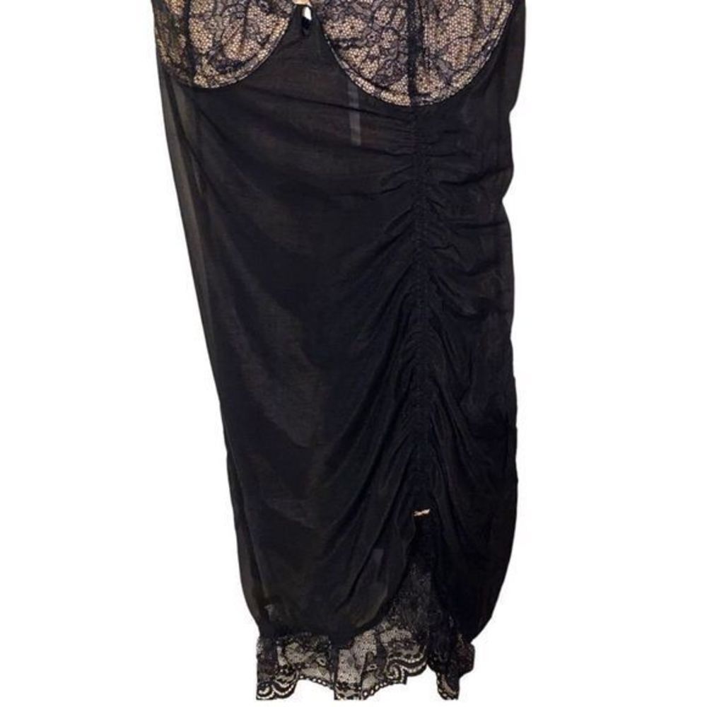Y2K Victoria's Secret lingerie lace trim ruched night gown built in bra - Picture 4 of 12